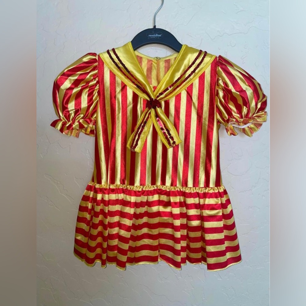 yellow/red two piece solo costume